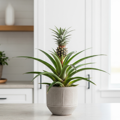 Pineapple Plant Bromeliad - Pet Safe Non-Toxic Edible Fruit Houseplant