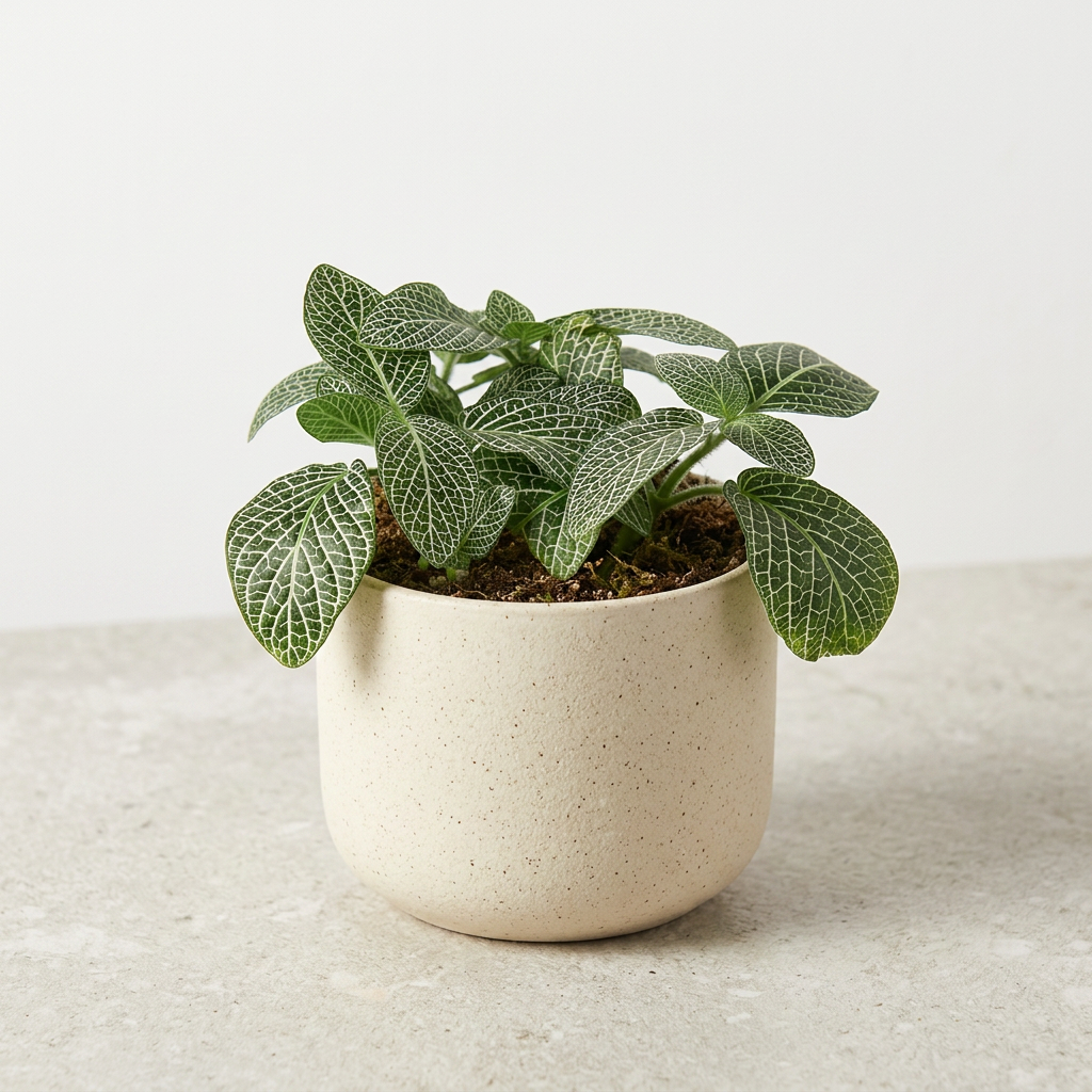 Fittonia White Nerve Plant - Pet Safe Non-Toxic White Veined Mosaic Houseplant