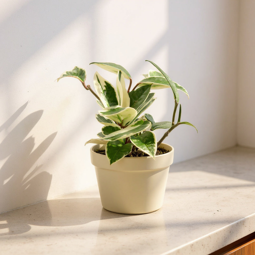 Hoya Carnosa Tricolor Wax Plant - Pet-Safe Variegated Flowering ...
