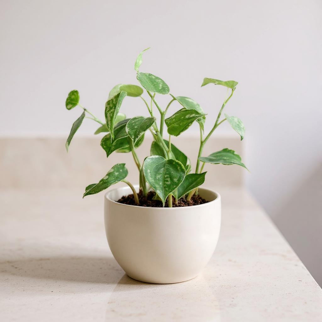 Peperomia Scandens Variegata Cupid Plant - Pet Safe Non-Toxic Trailing Heart-Shaped Variegated Easy Care