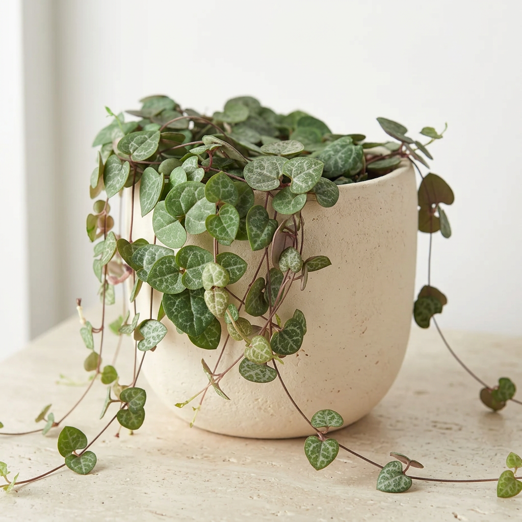 String of Hearts Ceropegia Woodii - Pet Safe Non-Toxic Trailing Heart Shaped Vine