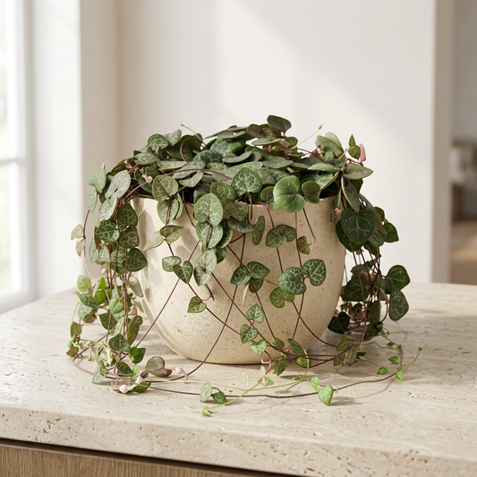String of Hearts Ceropegia Woodii - Pet Safe Non-Toxic Trailing Heart Shaped Vine