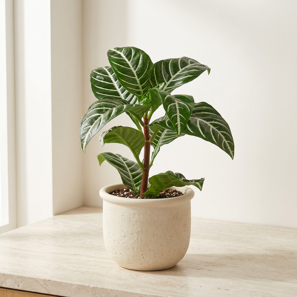 Zebra Plant Aphelandra Squarrosa - Pet Safe Non-Toxic Striped Leaf Flowering Houseplant